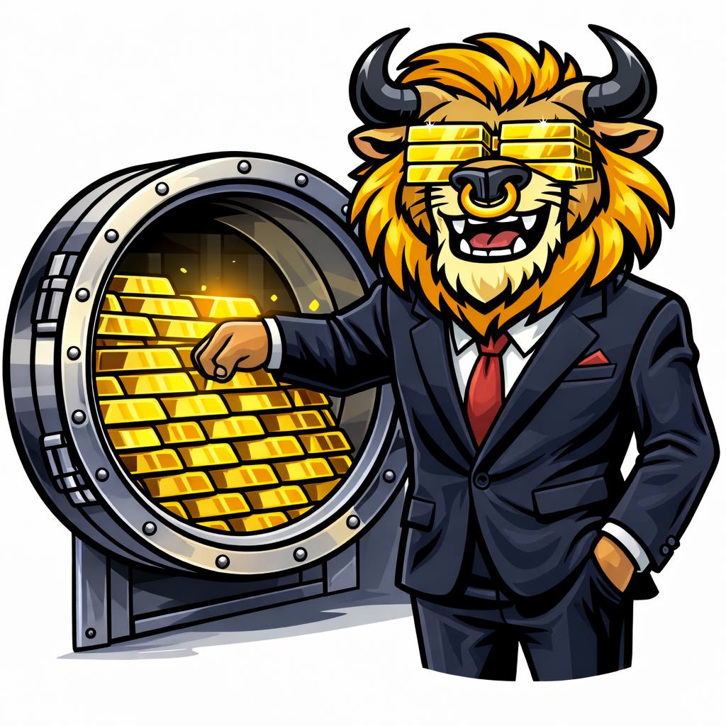Bullion mascot with gold vault